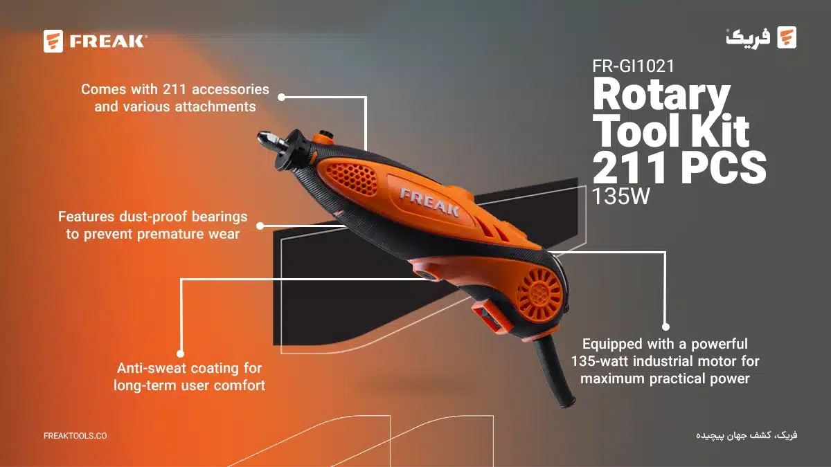 Rotary Tool Kit 135W 211 PCS