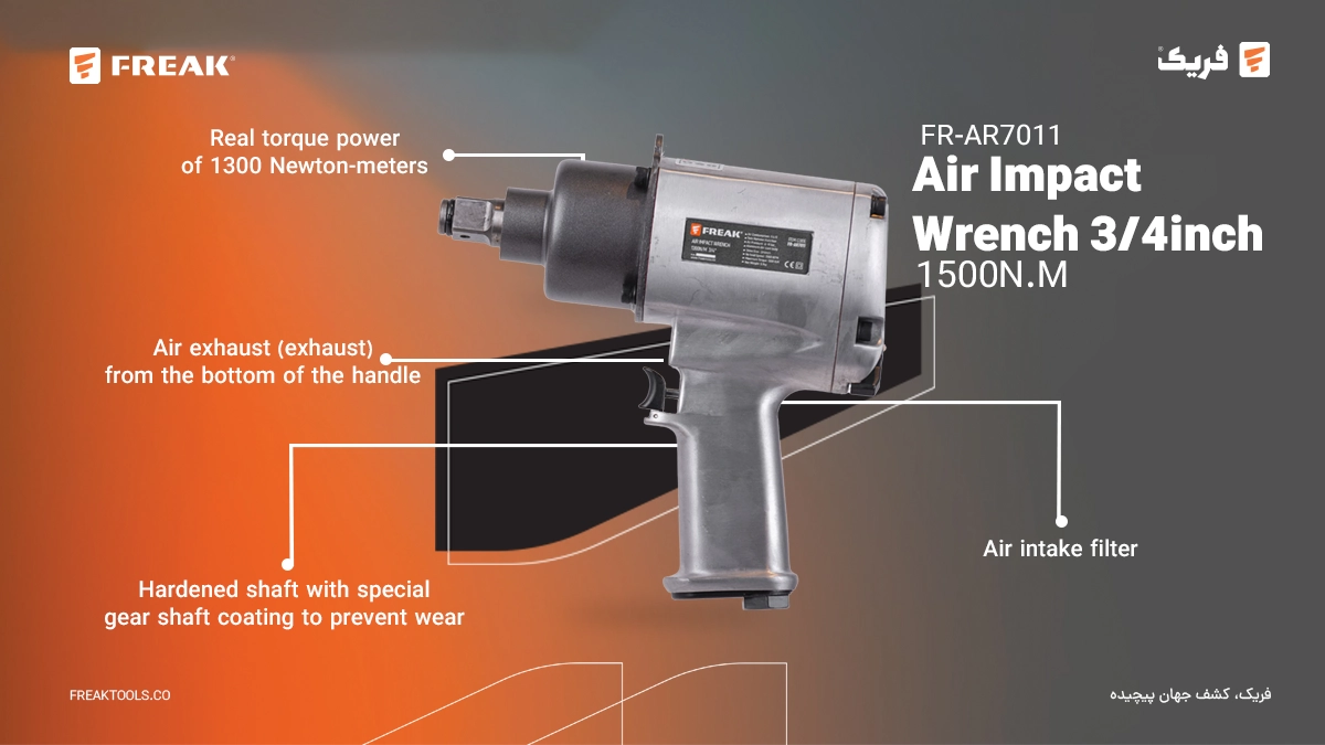 Air Impact Wrench 3/4inch -1500N.m